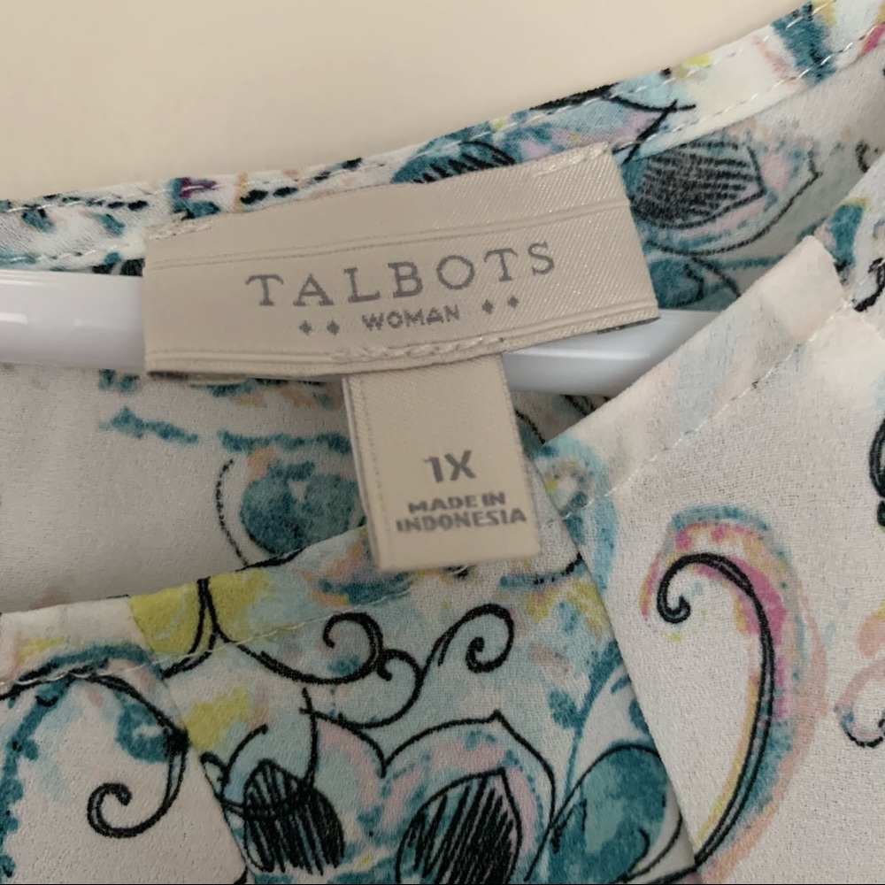 Talbots Paisley Sleeveless Blouse - Picture 9 of 9